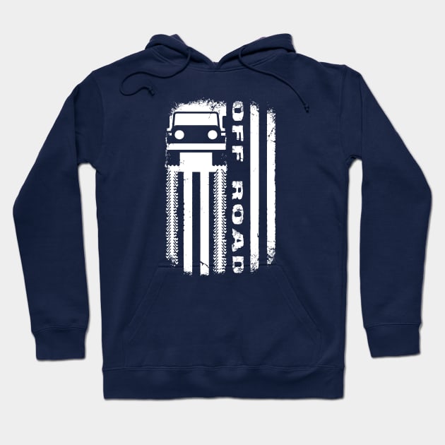 Off Road Flag Hoodie by BoneheadGraphix